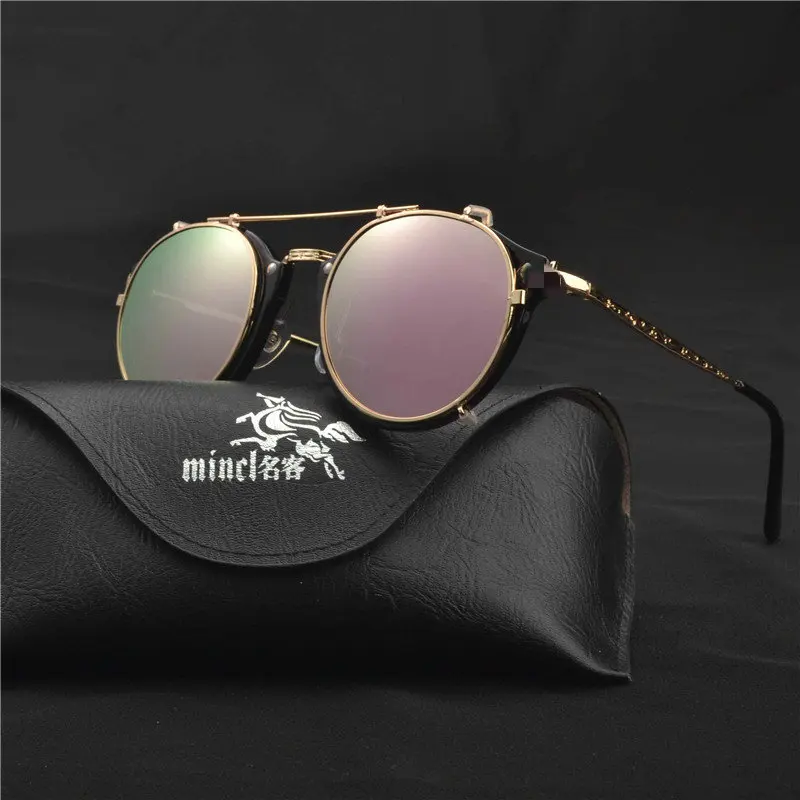 Оптика оправы для очков мужские и женские с 1 клипсой в стиле панк Солнцезащитные