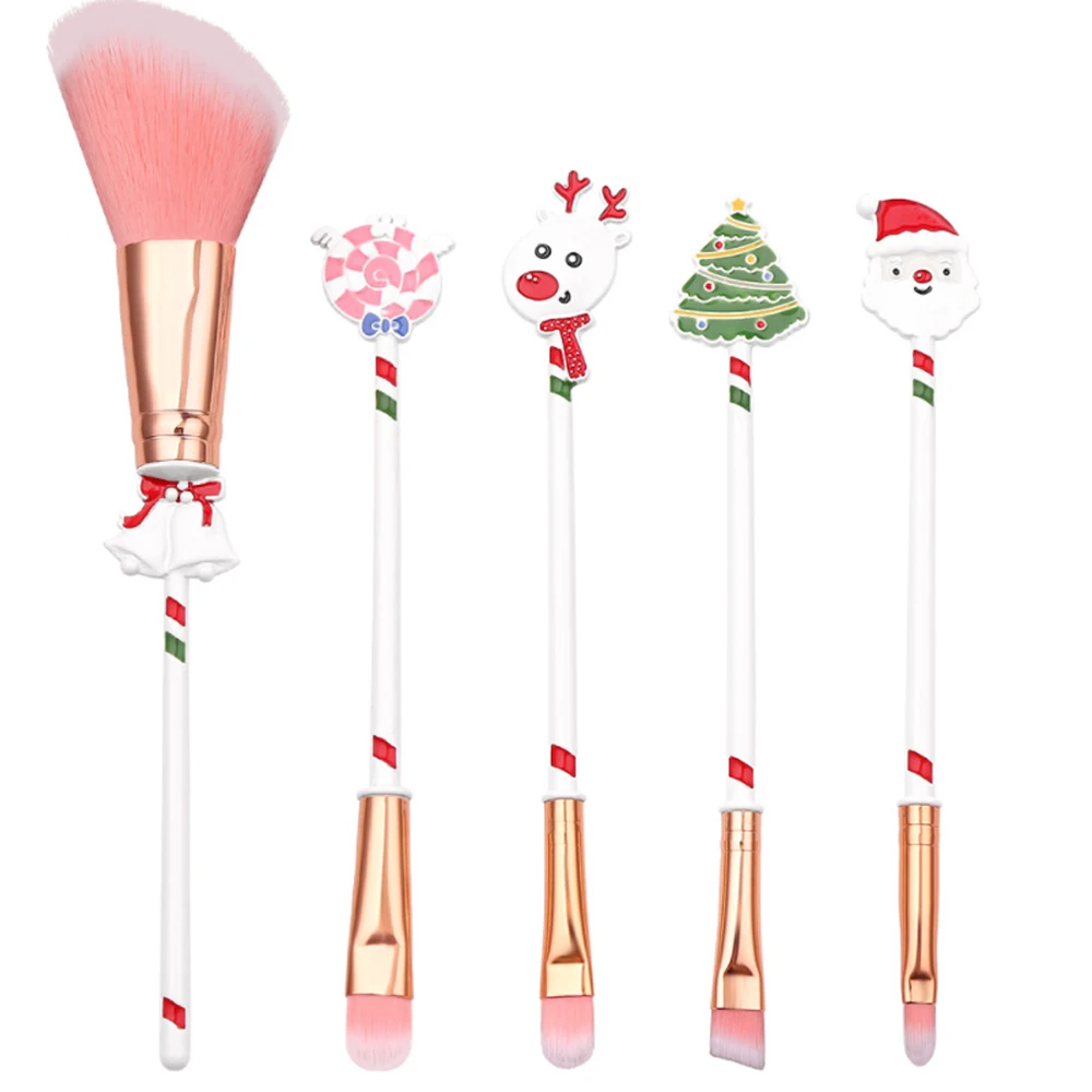 Рождественский набор кистей для макияжа с лосем Санта Клаусом пудра губы тени