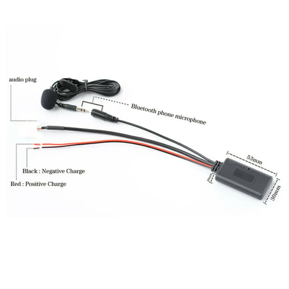 Bluetooth AUX Cable With Microphone For Kenwood 13-pin CD Stereo Module Aux Receiver Adapter |