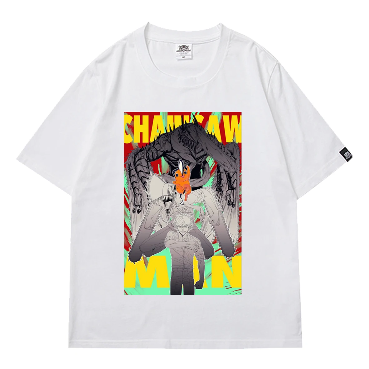 

2021 Manga Chainsaw Man Summer Cool Street Men Boys T-shirt Harajuku Street Tee T Shirts Tops Punk Anime T-shirt Mens Tops