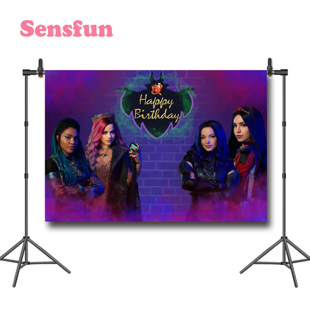 Sensfun фиолетовая стена потомки тема фонов с днем рождения фотографии фоны для