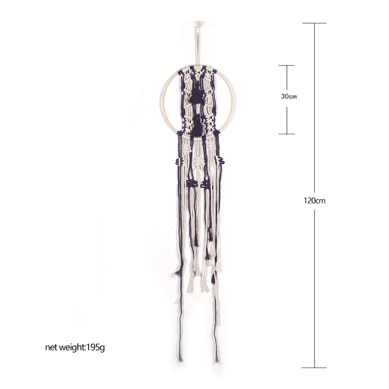 

Bohemian Woven Macrame Dream Catcher with Tassels Wall Hanging Art Decor Wall Ornament for Home Party Nursery Decor