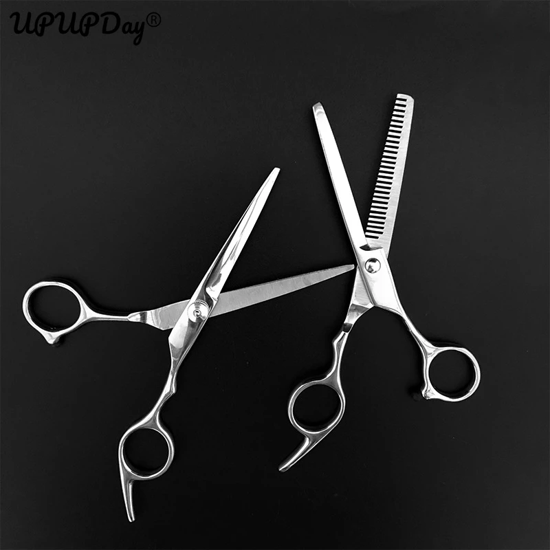 

4CR13 Stainless Steel Thinning Scissors for Hair Clipper 6 inch Cutting Shock Hairdresser Haircut Trim Pet Hairs Good Household