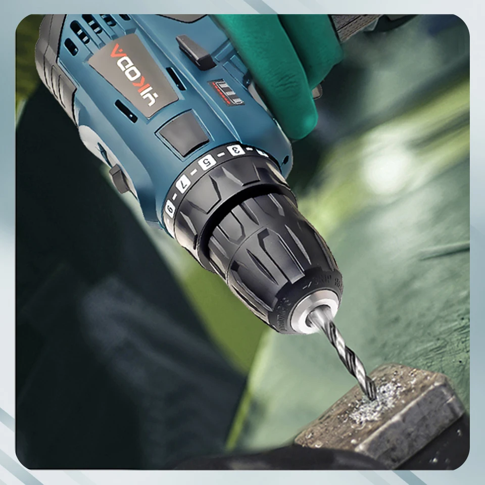 12 В Электрическая дрель перезаряжаемая литиевая батарея двухскоростные