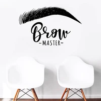 brow master wall decal quote eyelashes eyebrows vinyl sticker wallpaper brow bar wall window decoration easy removable