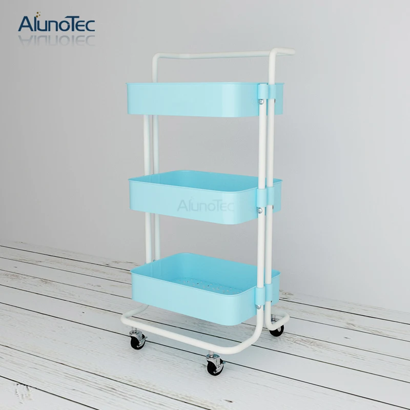 3-уровневая металлическая тележка для хранения органайзер организации кухни