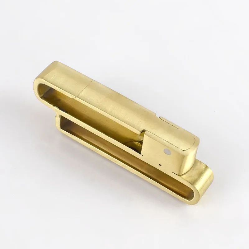 Brass Meetee 1 шт./2 шт. 55 мм цельный латунный ремень, пряжка, кольцо, брелок с защелками, сделай сам, кожа, ремесло, металлическая петля, декоративные аксессуары ZK917 - Цвет: Brass