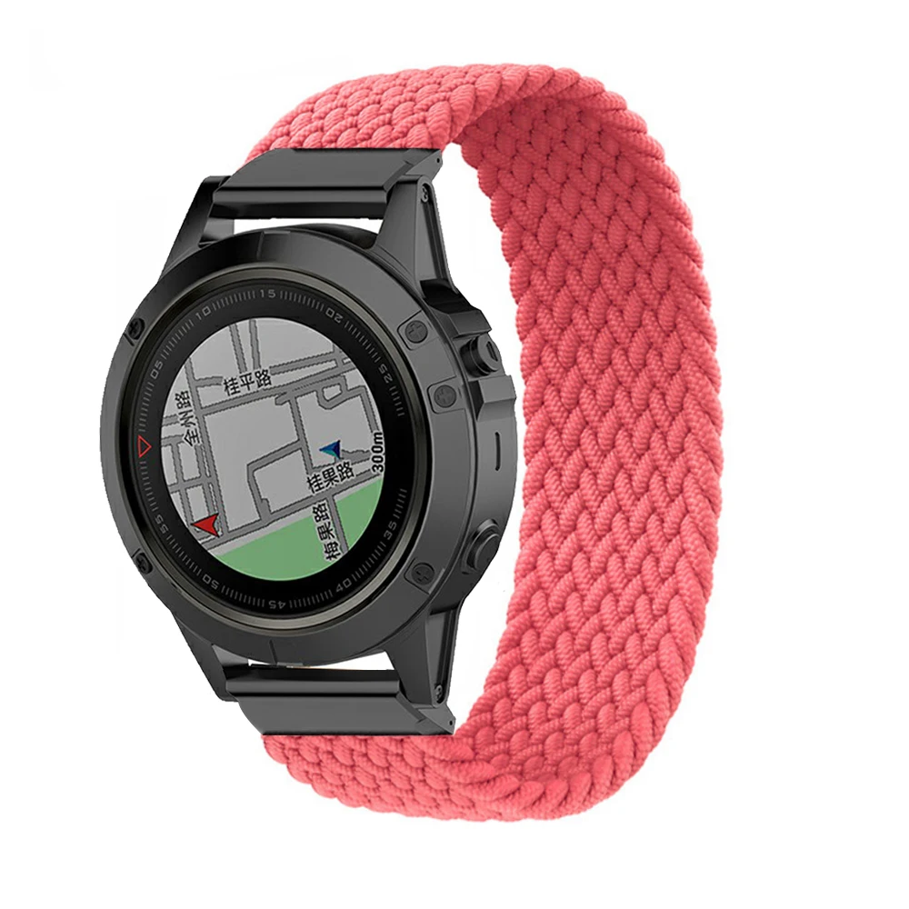 Ремешок нейлоновый для Garmin Fenix 6X Pro 6 быстросъемный браслет смарт часов 5 5X plus 3 3HR