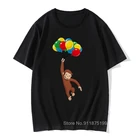 Футболка с рисунком любопытного Джорджа, женская футболка с коротким рукавом и рисунком из мультфильма, мужская пляжная хлопковая Футболка 3xl