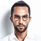 Мужские и женские очки с квадратной оправой из титана и ацетата