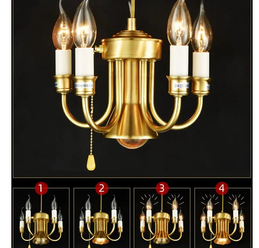 Бесплатная доставка роскошный светодиодный светильник из меди в скандинавском