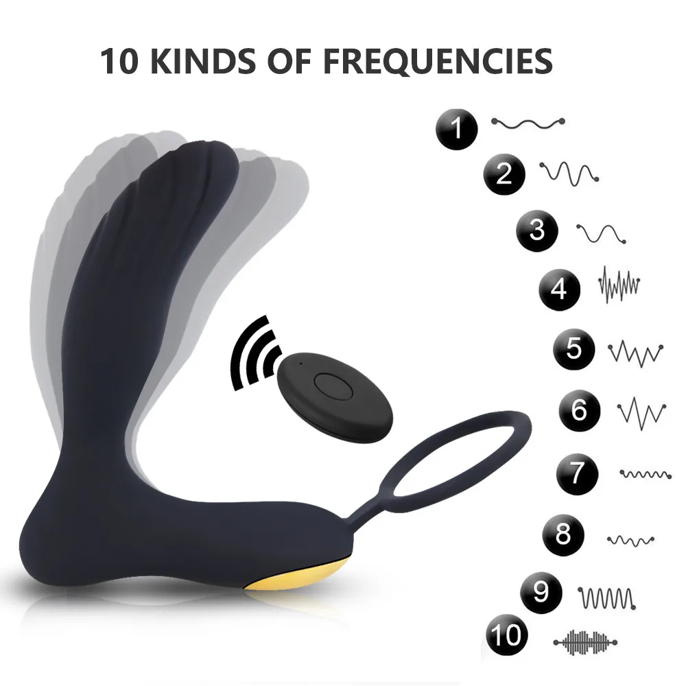 Мужской массажер простаты игрушки для взрослых 18 + 10 скоростей Анальный вибратор