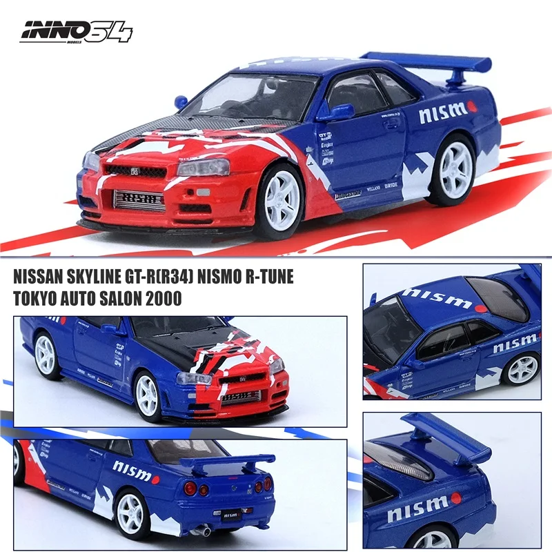 

INNO 1:64 Nissan SKYLINE GT-R (R34) NISMO R-TUNE Concept литая модель автомобиля