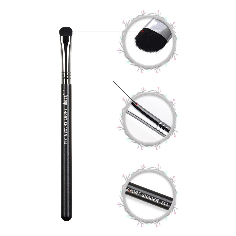 Jessup короткая кисть для теней макияжа глаз 1 шт. синтетические волосы