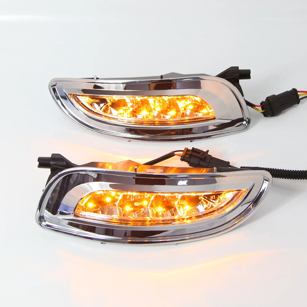 

2PCS For Lexus RX300 RX330 RX350 2003 - 2009 Yellow Turn Signal Relay Waterproof ABS 12V Car DRL Lamp LED Daytime Running Light