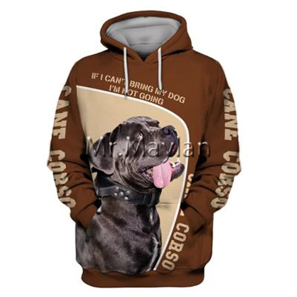 

Personality Fashion Animal Cane Corso 3D Printed Graphic Hoodie Men Women Zip Up Hooded Streetwear oversized sweatshirt QW-011