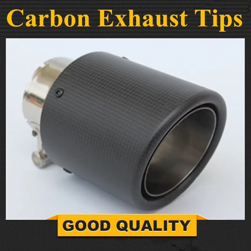 Матовая углеродная кромка 3K выхлопная система из нержавеющей стали трубы задний