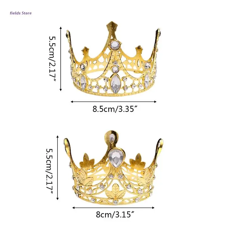 

Baby Crystal Rhinestone Crown Mini Tiara Wedding Jewelry Newborn Infants Birthday Party Decoration Hair Accessories Photography