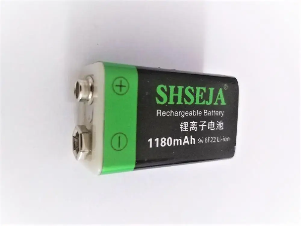 

9V Battery 1180mAh micro USB Rechargeable Lipo Battery USB 9V Battery