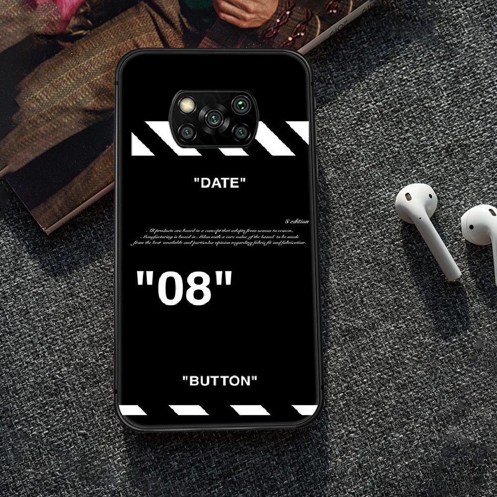 

Off Ow brand Mona Lisa Phone case Cover Hull For Xiaomi Mi A2 A3 8 9 9T Note 10 Se Lite Pro black Etui Pretty Waterproof Tpu