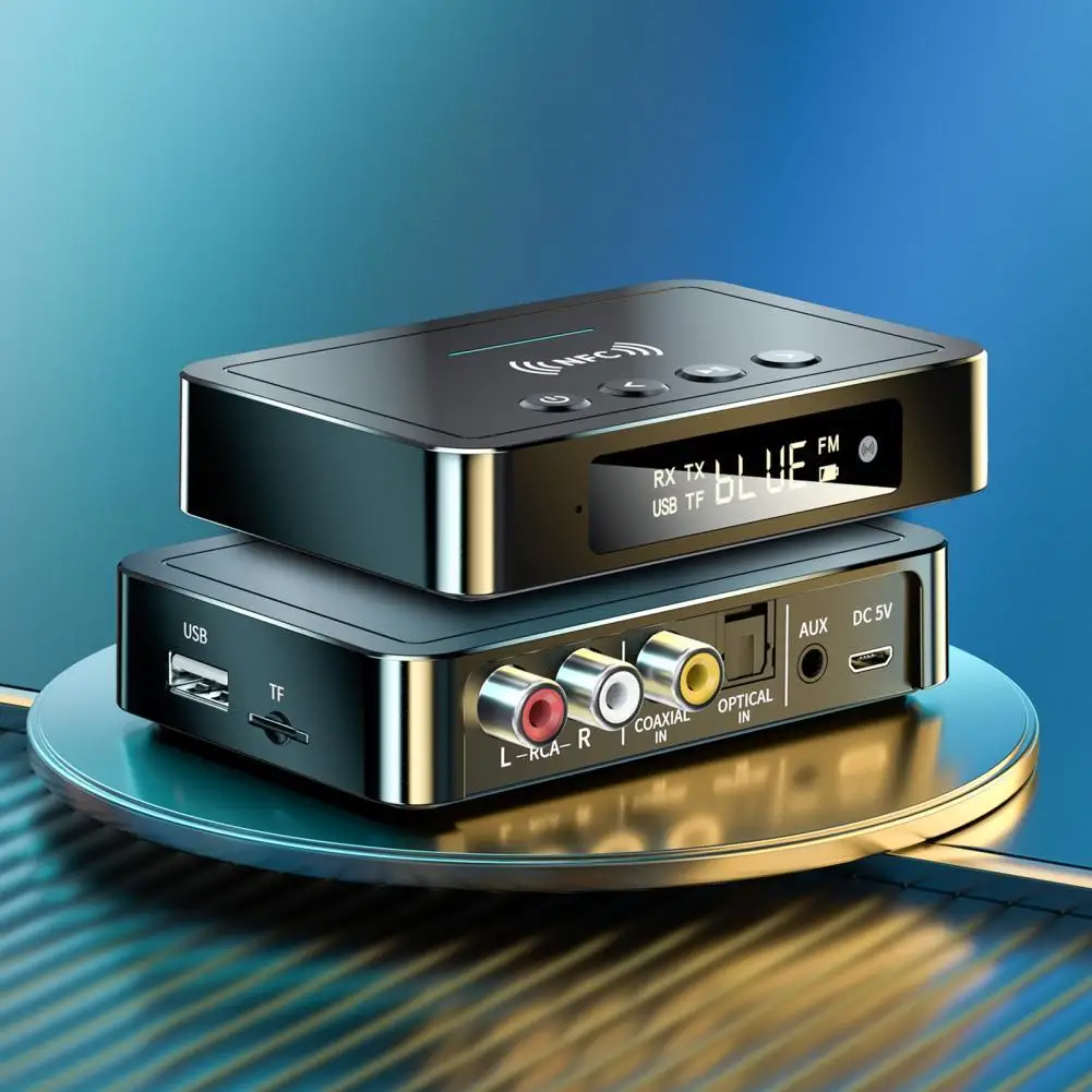

Адаптер со светодиодным дисплеем, AUX, USB, RCA, NFC, USB-излучатель для компьютера, Поддержка U-диска, TF-карты