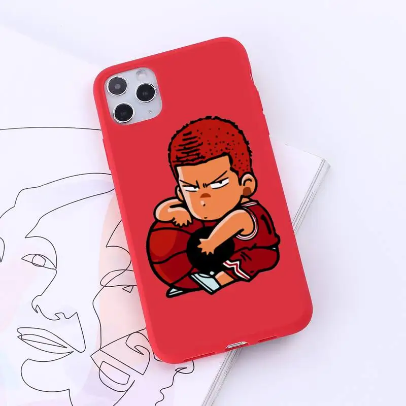 

Slam Dunk cute japanese anime manga luxury Phone Case coque Candy Color for iPhone 6 7 8 11 12 s mini pro X XS XR MAX Plus