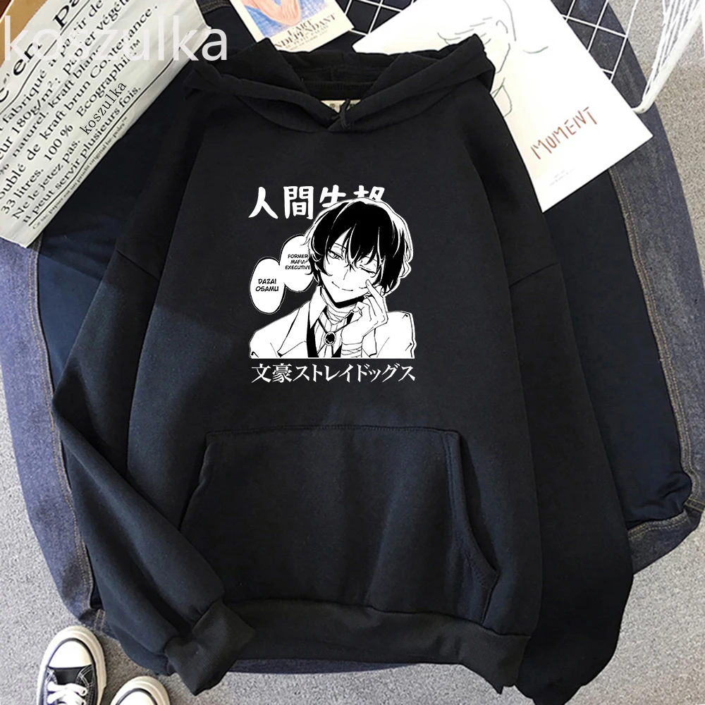 

Толстовки в стиле аниме «бродячие псы», толстовки в стиле Харадзюку, манга дазай, зимняя одежда, Женская толстовка с капюшоном, уличная одеж...