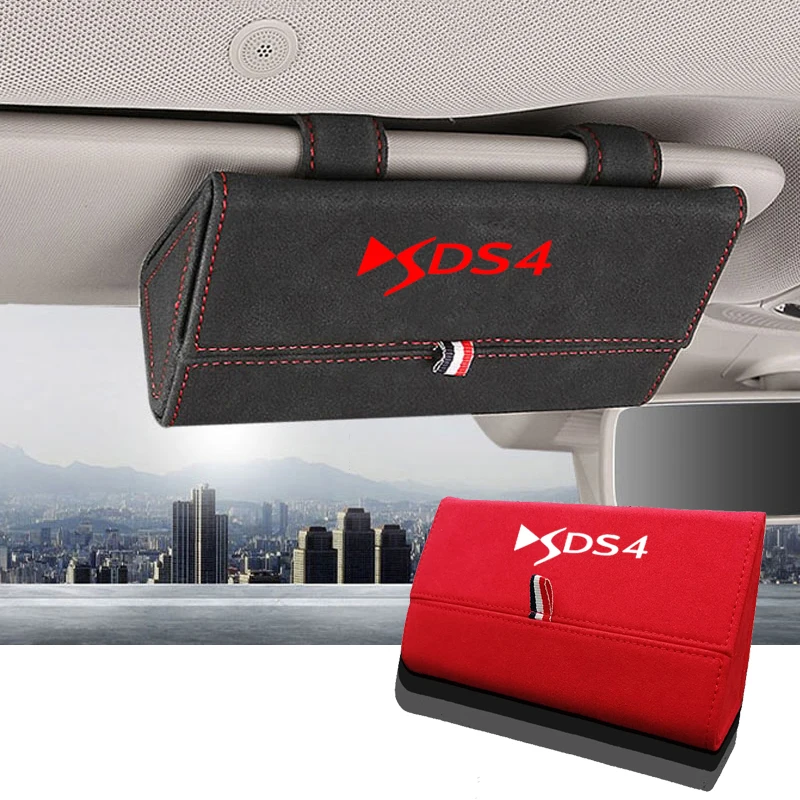 

1 шт. авто аксессуары для Citroen Ds4 Флокирование Авто Солнцезащитные очки Чехол держатель Органайзер для автомобиля очки коробка для хранения ...