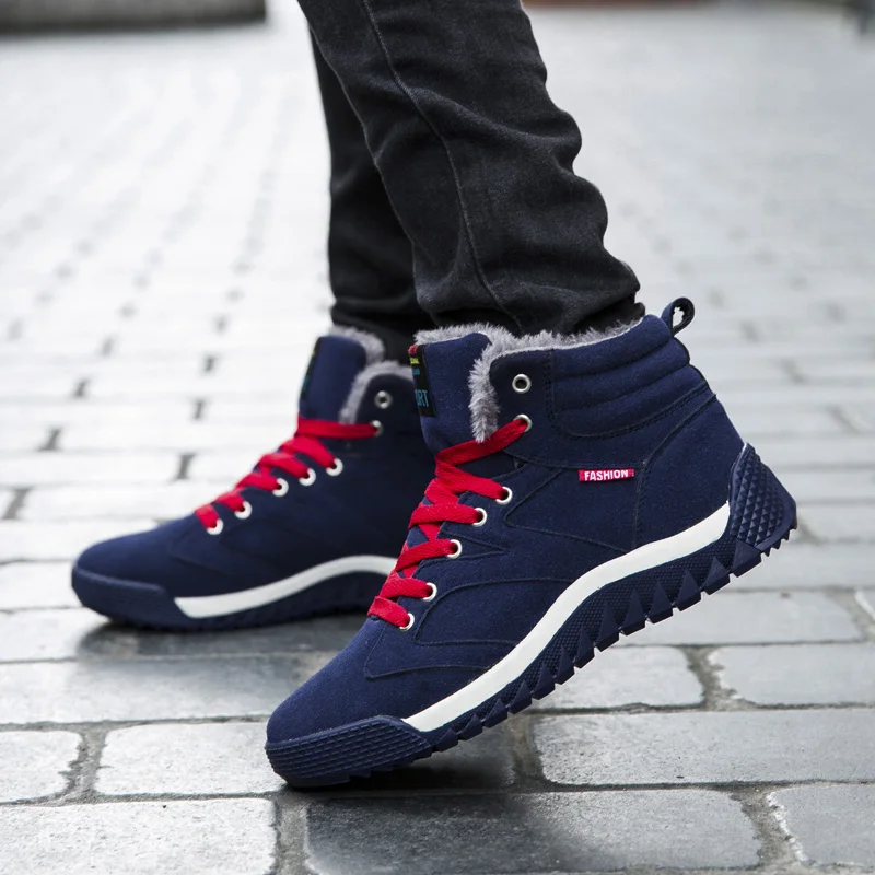 Hot Sale Plush Men Winter Snow Boot High Top Ankle Sneaker For -30 Degree Warm Casual Shoe Walking Shoes |