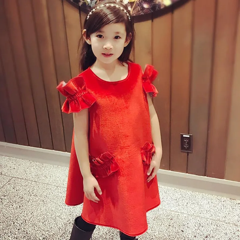 Платье для девочек милая одежда детское Повседневное платье хлопковое модное