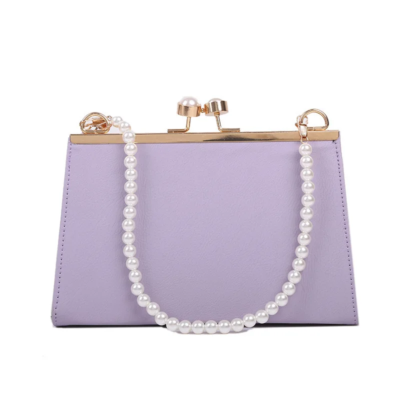 

Small bag women's bag 2021 new fashion pearl one-shoulder clip bag tide foreign portable messenger bag