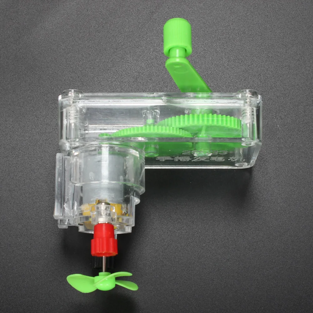 Новый DIY рукоятка DC генератор Модель вентилятора комплект научный эксперимент