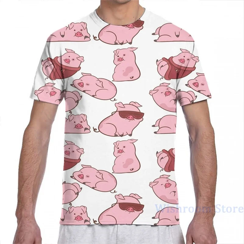 Футболка Waddles с принтом для мужчин и женщин модный топ коротким рукавом мальчиков