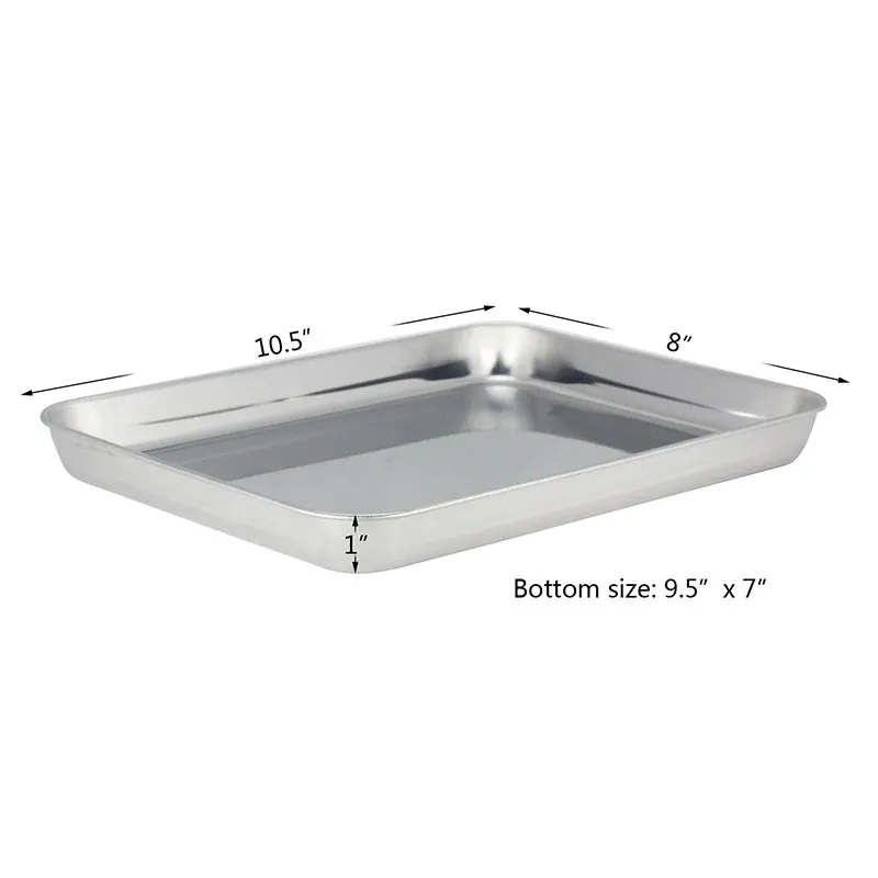 Квадратная антипригарная сковорода для выпечки из нержавеющей стали компактная