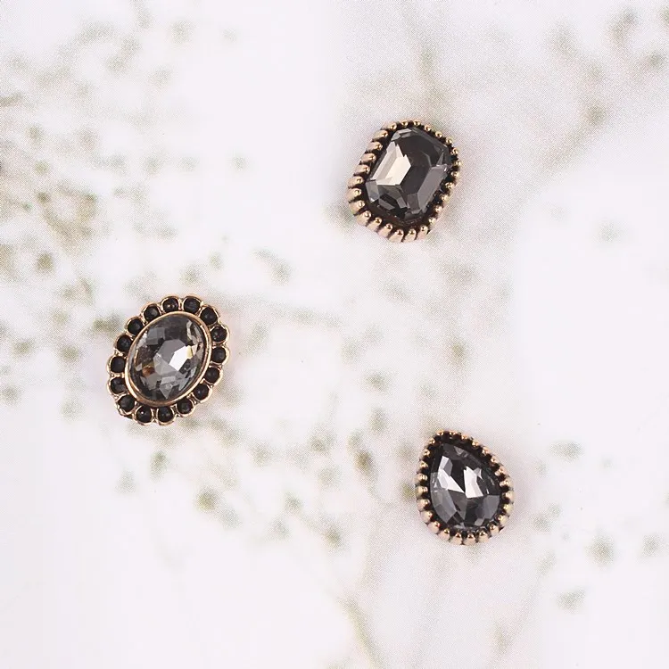 

5PCSRestoring ancient ways set diamond rectangular oval water drop shape ornaments material ear ornaments headdress accessories