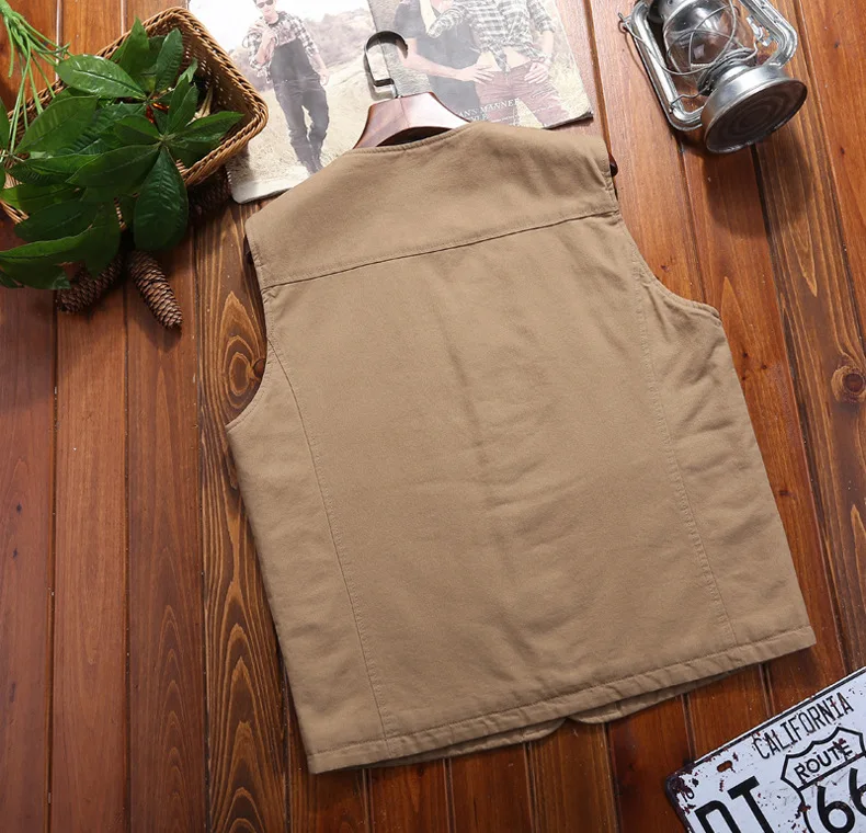 Большой размер 6XL мужской уличная зимняя флисовая утепленная жилетка Мужской тепловой многокарманный жилет отслеживание рыбы во время рыбалки тактический жилет