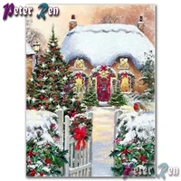 5d christmas house tree diamond painting embroider diy square or round mosaic cross stitch rhinestone handmade holiday gift