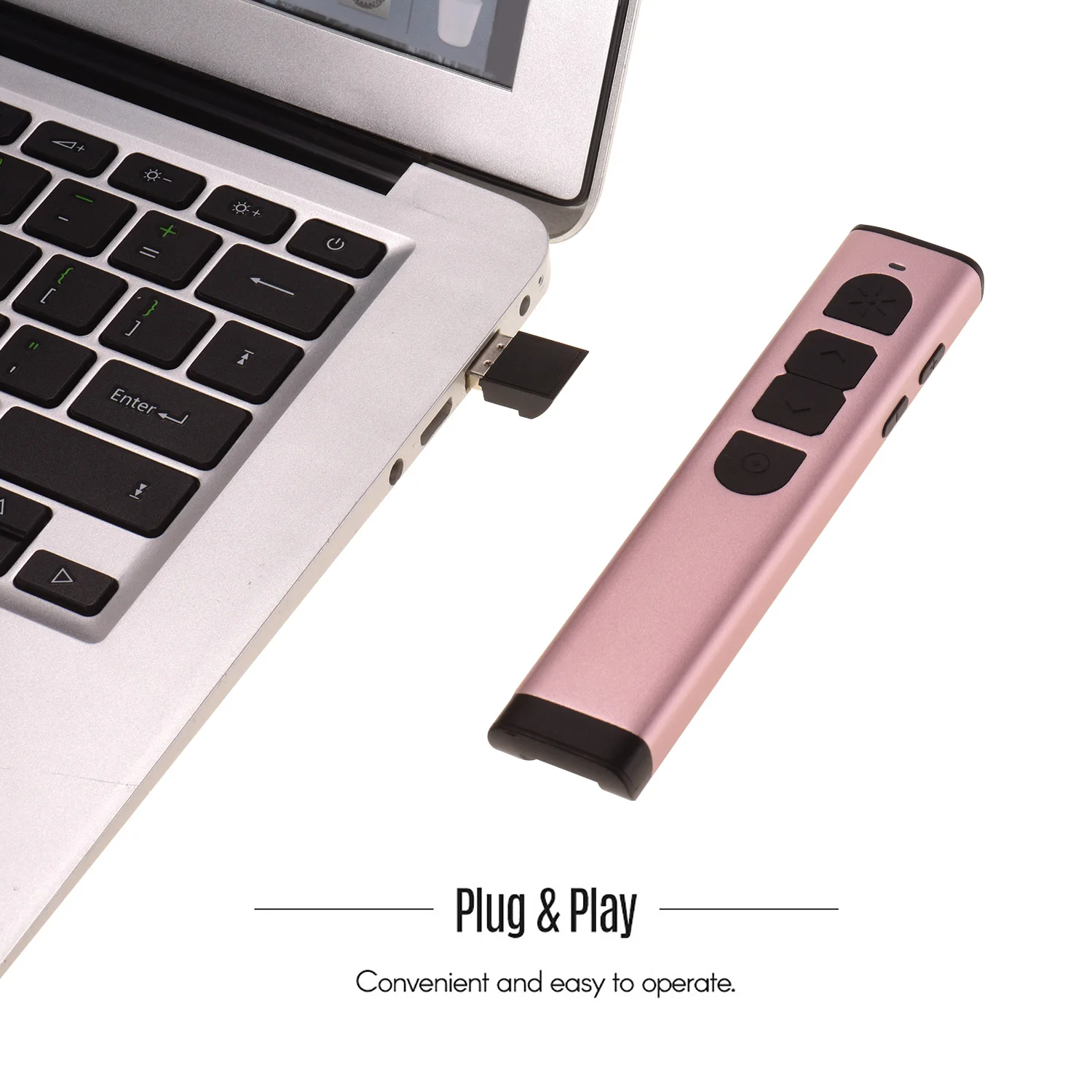 PPT Clicker флип ручка перезаряжаемая презентационная указка зеленая с USB приемником