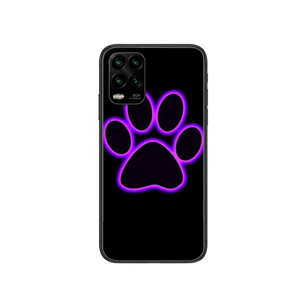 

Cute cat dog dog footprints Phone Case For XiaoMi Redmi 11lite ultra 9 8A 7A 6 A Pro T 5G K40 Anime Black Cover Silicone Back Pr