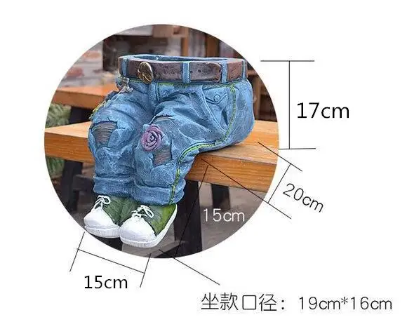Американский кантри ковбой цветок брюки Креативный цветочный горшок большие