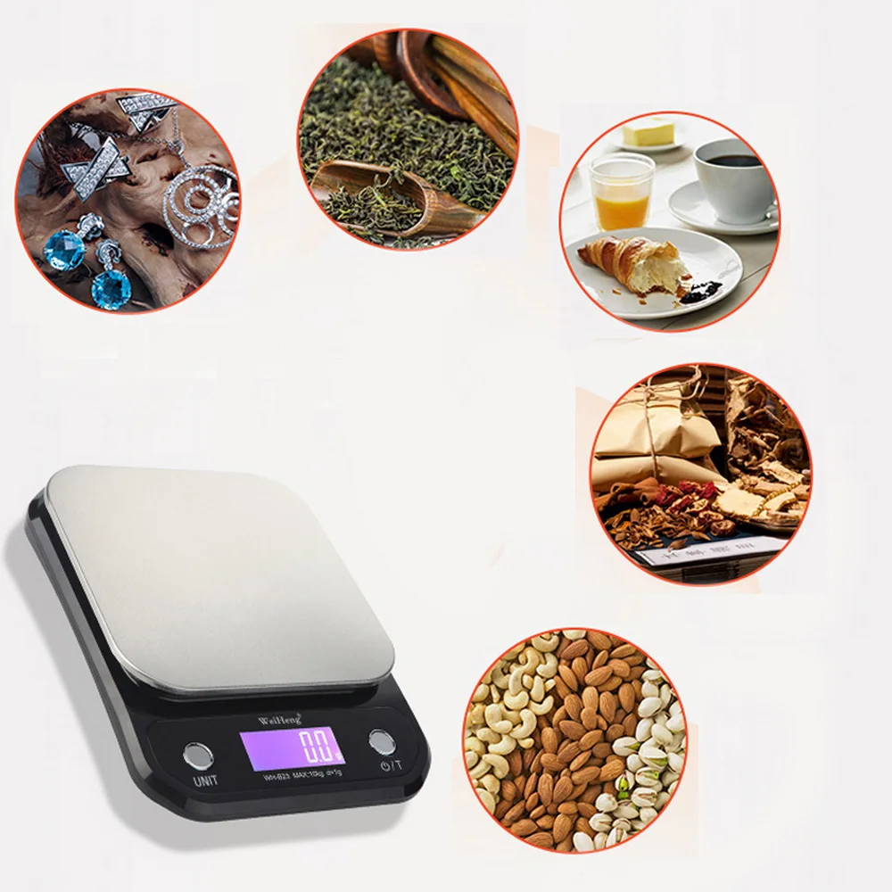 Цифровые электронные весы из нержавеющей стали с ЖК экраном 1 шт. точные для