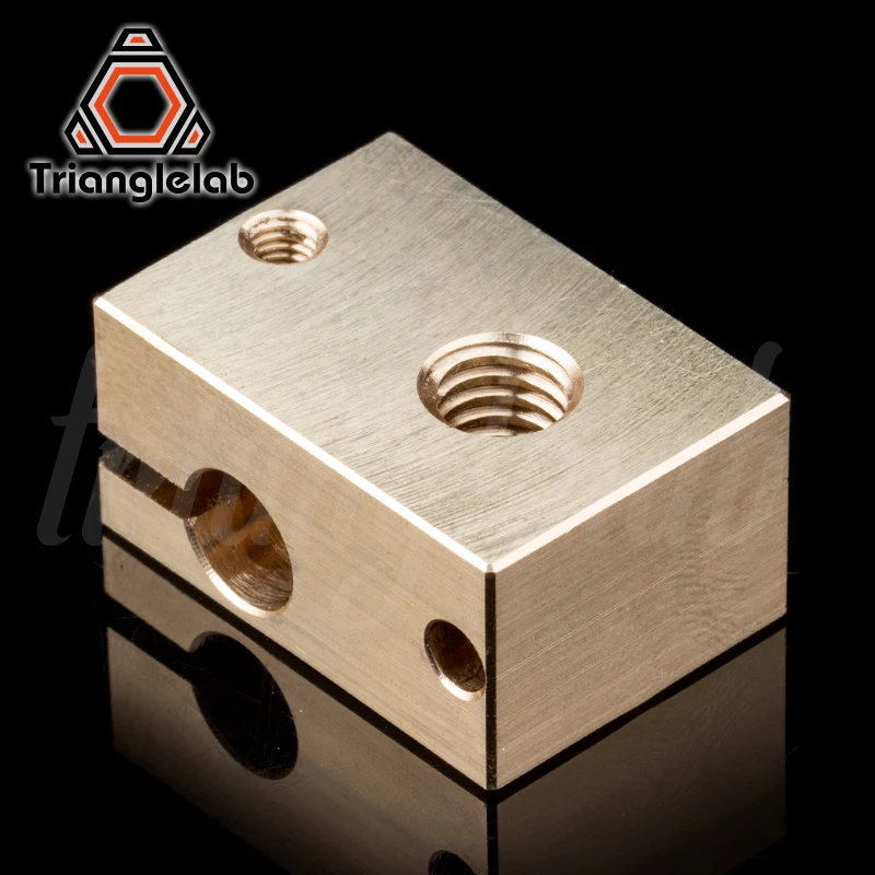Латунный тепловой блок Trianglelab v6 для 3D принтера E3D Hotend высокотемпературный