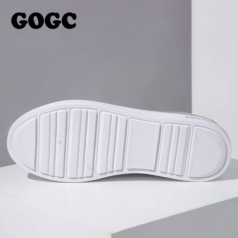 Женские кожаные кроссовки GOGC плоская подошва весна-осень G6819 2021 | Обувь