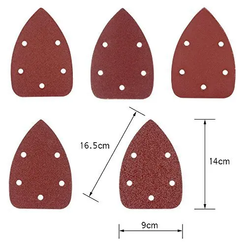 5 шт. треугольная бархатная наждачная бумага 140*90 пористая многоцелевой формы