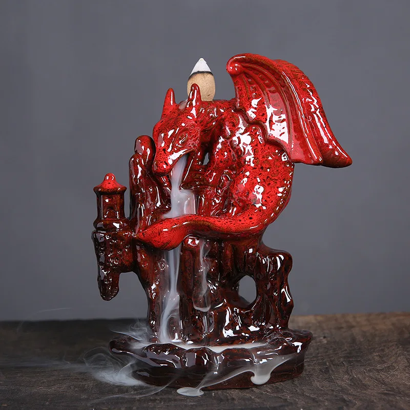 

Курильница в виде дракона, подставка для благовоний с хрустальным шариком, креативный домашний декор, чайные украшения