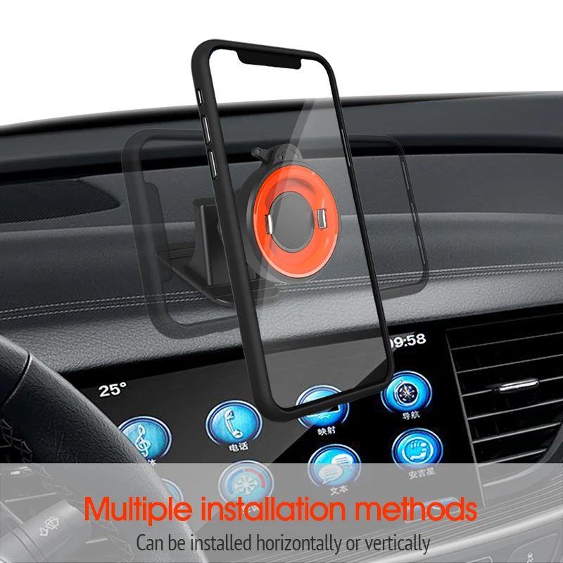 car holder phone no magnetic mount dashboard mobile phone holder for car washable strong grip iphone cars holder free global shipping