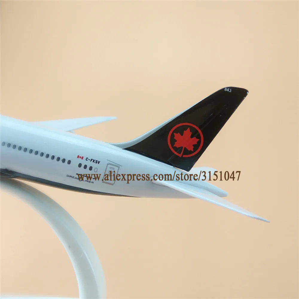 Новинка 20 см Black Air Canada Airlines B787 Boeing 787 Airways модель самолета металлический сплав