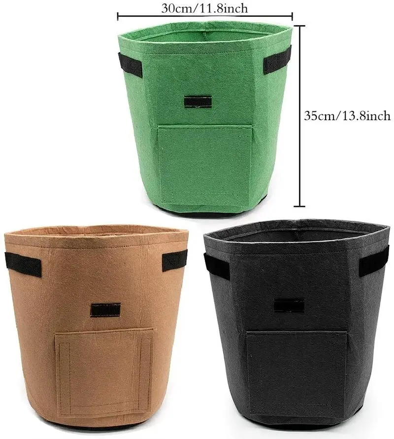 3 шт. большая сумка для выращивания растений цветочный горшок дома садовые
