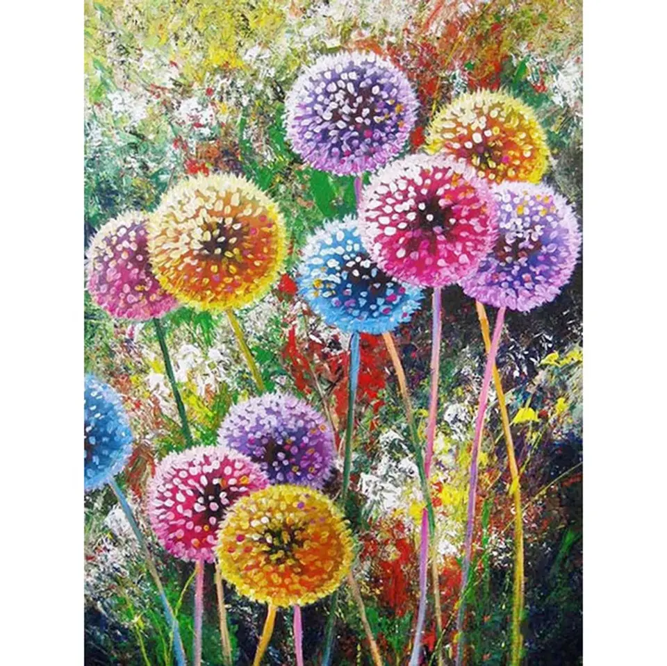 

New 5D diamond painting household articles handicraft sewing cross stitch color "dandelion" DIY stick diamond embroidery gift