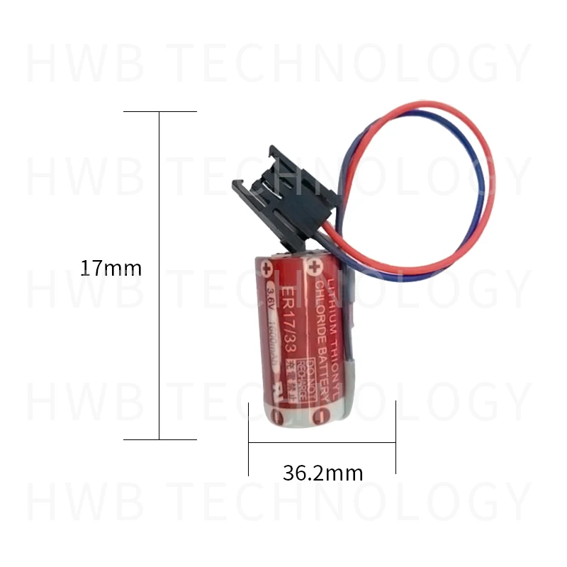 Литиевые батареи 2 шт. для Maxell ER17/33 3 6 В 1600 мАч 2/3A 17330 PLC с черным разъемом|Батарейки|
